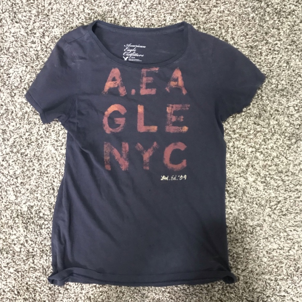 american eagle navy blue tshirt